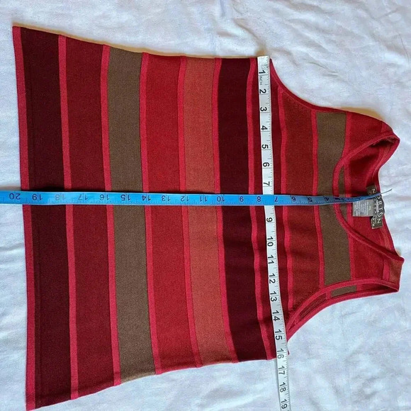 Norton McNaughton Silk blend  Knit Multicolor Tank top women size PS - Picture 3 of 4